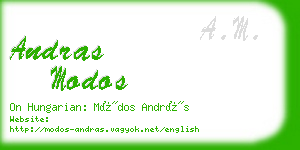 andras modos business card